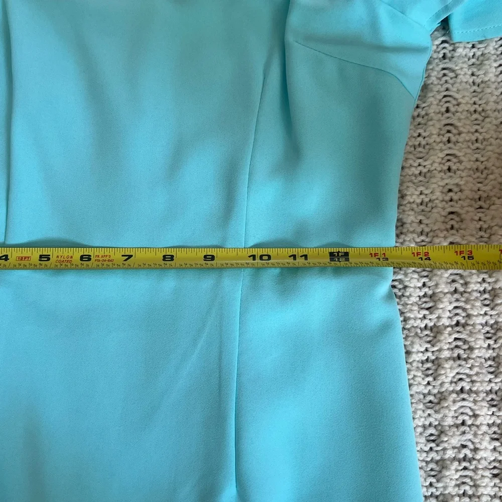 TCEC One Shoulder Aqua Dress with Ruffle Detail - Picture 12 of 16